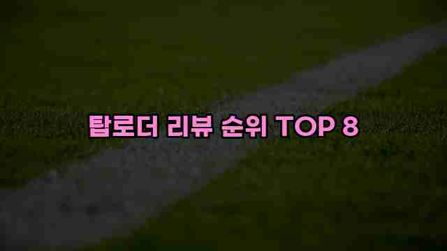 탑로더 리뷰 순위 TOP 8