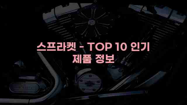 스프라켓 - TOP 10 인기 제품 정보