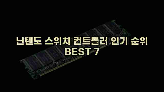 닌텐도 스위치 컨트롤러 인기 순위 BEST 7