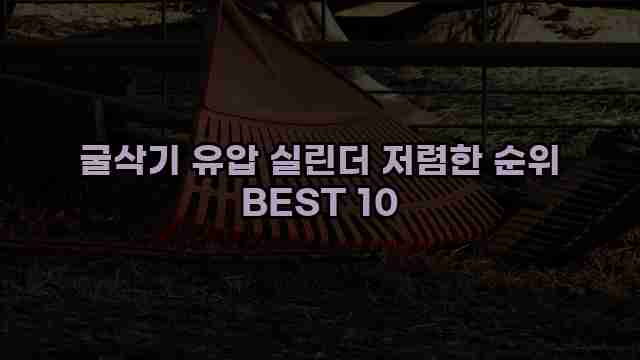 굴삭기 유압 실린더 저렴한 순위 BEST 10