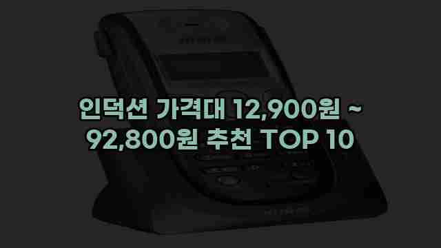 인덕션 가격대 12,900원 ~ 92,800원 추천 TOP 10