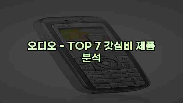 오디오 - TOP 7 갓심비 제품 분석