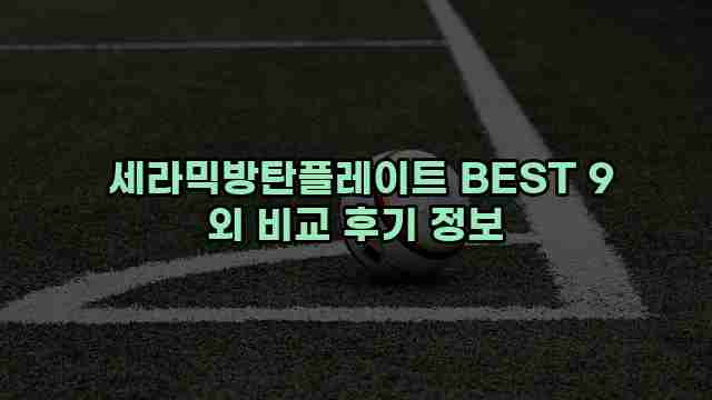  세라믹방탄플레이트 BEST 9 외 비교 후기 정보