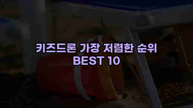 키즈드론 가장 저렴한 순위 BEST 10