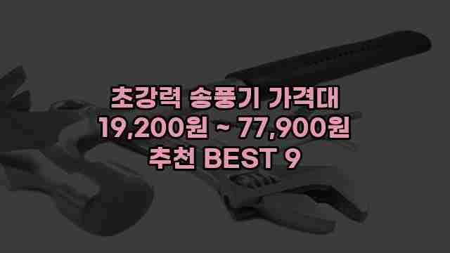 초강력 송풍기 가격대 19,200원 ~ 77,900원 추천 BEST 9