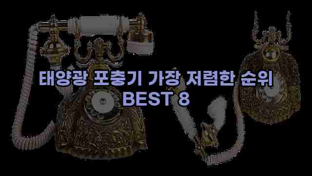 태양광 포충기 가장 저렴한 순위 BEST 8