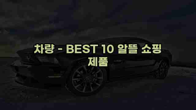 차량 - BEST 10 알뜰 쇼핑 제품 