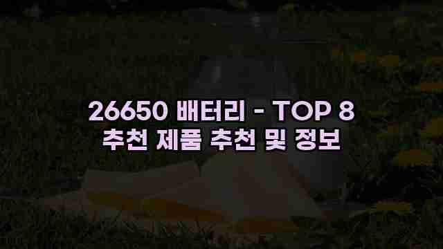 26650 배터리 - TOP 8 추천 제품 추천 및 정보