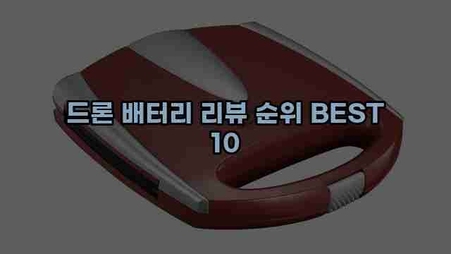 드론 배터리 리뷰 순위 BEST 10