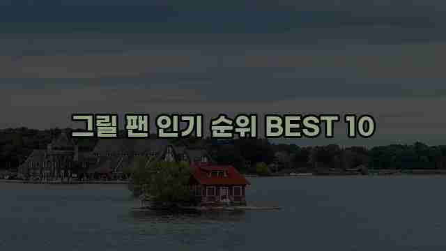 그릴 팬 인기 순위 BEST 10