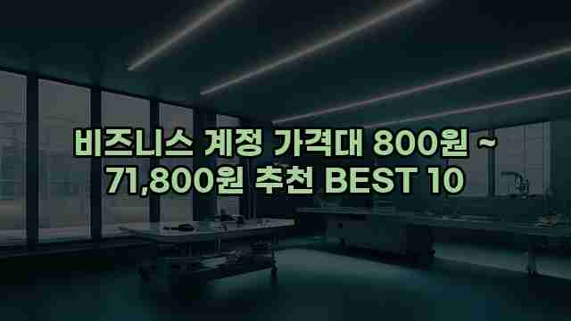 비즈니스 계정 가격대 800원 ~ 71,800원 추천 BEST 10