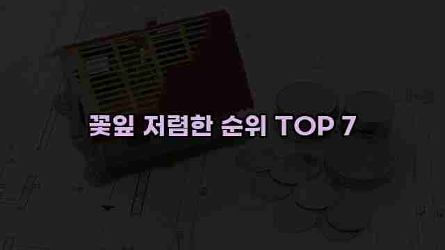 꽃잎 저렴한 순위 TOP 7
