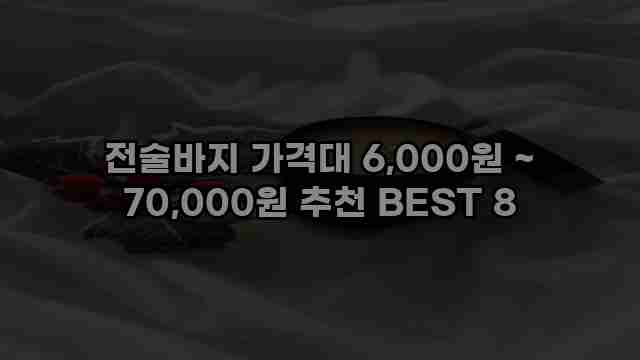 전술바지 가격대 6,000원 ~ 70,000원 추천 BEST 8