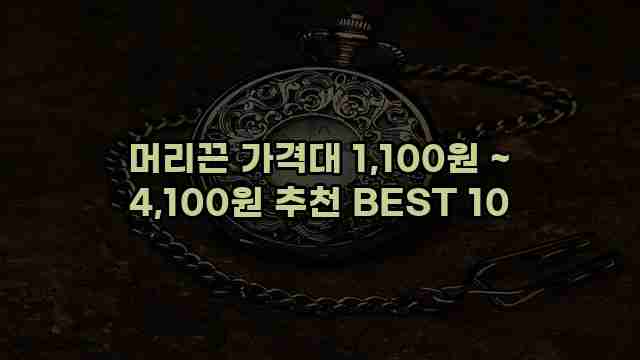 머리끈 가격대 1,100원 ~ 4,100원 추천 BEST 10