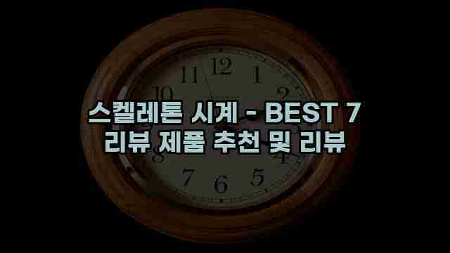 스켈레톤 시계 - BEST 7 리뷰 제품 추천 및 리뷰