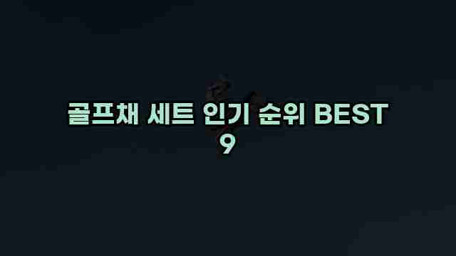 골프채 세트 인기 순위 BEST 9