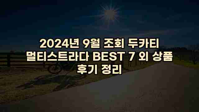 2024년 9월 조회 두카티 멀티스트라다 BEST 7 외 상품 후기 정리