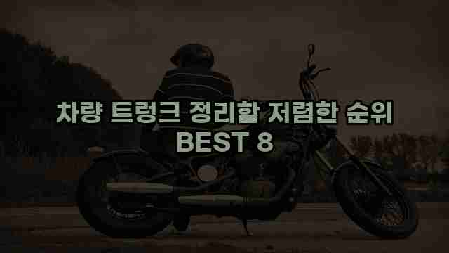 차량 트렁크 정리함 저렴한 순위 BEST 8