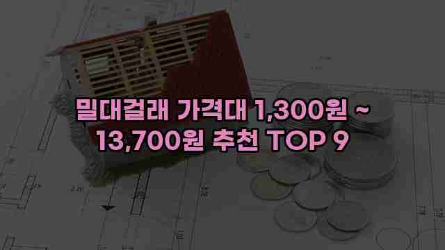 밀대걸래 가격대 1,300원 ~ 13,700원 추천 TOP 9