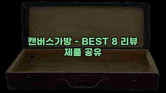 캔버스가방 - BEST 8 리뷰 제품 공유