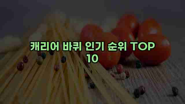 캐리어 바퀴 인기 순위 TOP 10