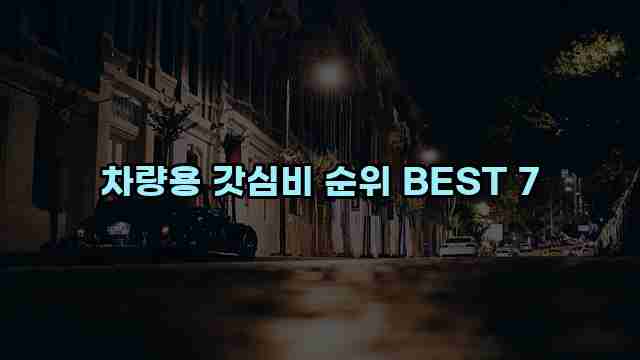 차량용 갓심비 순위 BEST 7