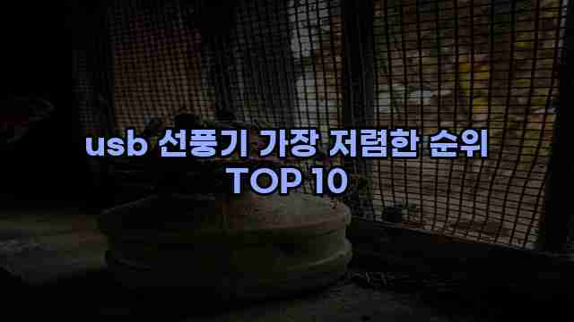 usb 선풍기 가장 저렴한 순위 TOP 10