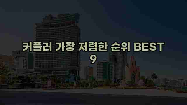 커플러 가장 저렴한 순위 BEST 9