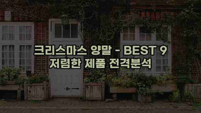 크리스마스 양말 - BEST 9 저렴한 제품 전격분석