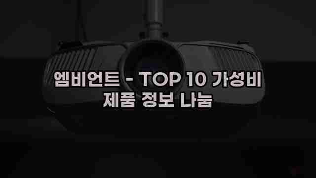 엠비언트 - TOP 10 가성비 제품 정보 나눔