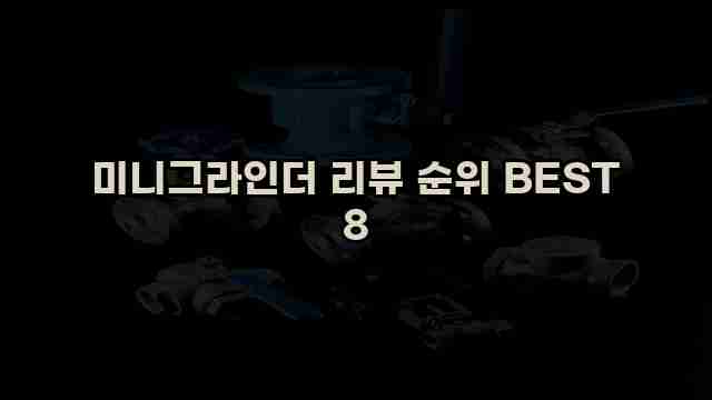 미니그라인더 리뷰 순위 BEST 8