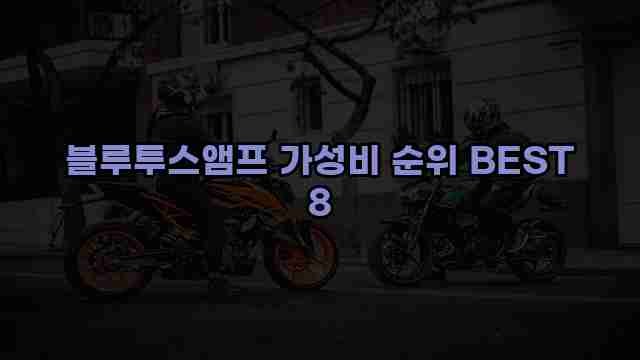 블루투스앰프 가성비 순위 BEST 8