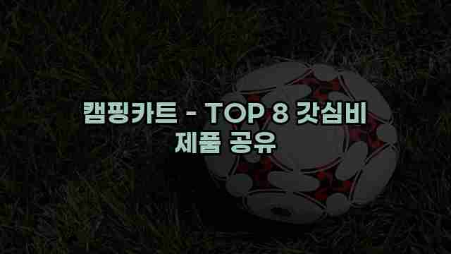 캠핑카트 - TOP 8 갓심비 제품 공유