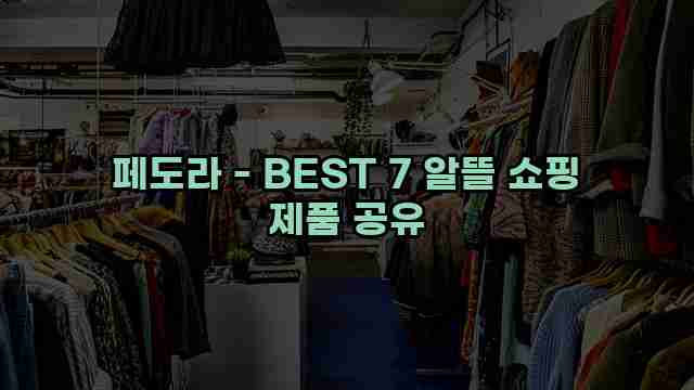 페도라 - BEST 7 알뜰 쇼핑 제품 공유