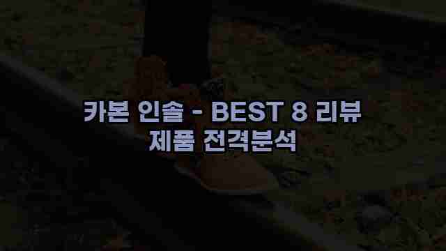 카본 인솔 - BEST 8 리뷰 제품 전격분석