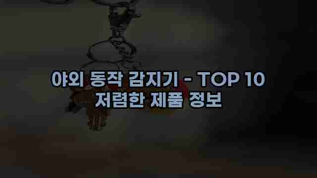 야외 동작 감지기 - TOP 10 저렴한 제품 정보