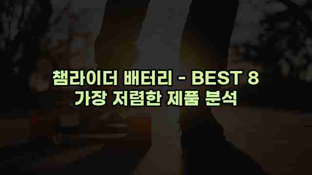 챔라이더 배터리 - BEST 8 가장 저렴한 제품 분석 1 1 챔라이더 배터리 - BEST 8 가장 저렴한 제품 분석