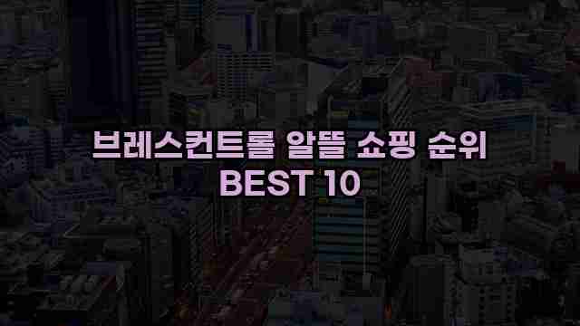 브레스컨트롤 알뜰 쇼핑 순위 BEST 10