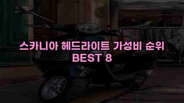 스카니아 헤드라이트 가성비 순위 BEST 8