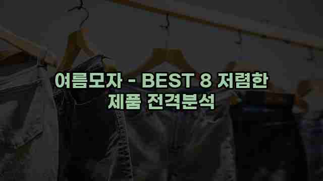 여름모자 - BEST 8 저렴한 제품 전격분석