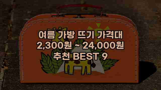 여름 가방 뜨기 가격대 2,300원 ~ 24,000원 추천 BEST 9