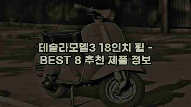 테슬라모델3 18인치 휠 - BEST 8 추천 제품 정보