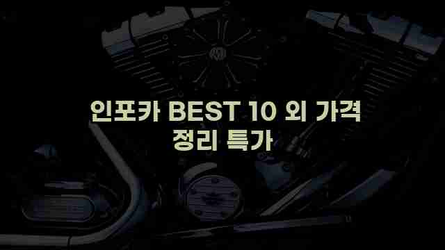  인포카 BEST 10 외 가격 정리 특가