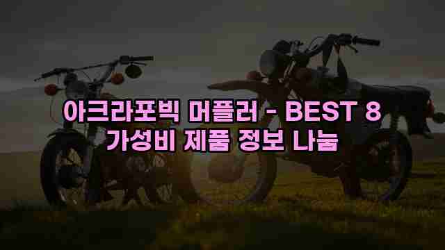 아크라포빅 머플러 - BEST 8 가성비 제품 정보 나눔 11 12 아크라포빅 머플러 - BEST 8 가성비 제품 정보 나눔