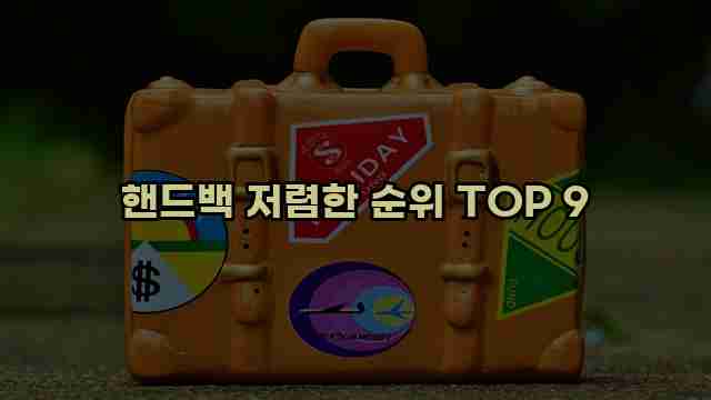 핸드백 저렴한 순위 TOP 9