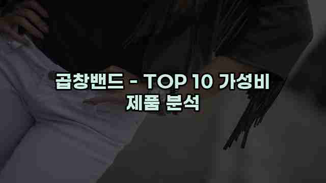 곱창밴드 - TOP 10 가성비 제품 분석