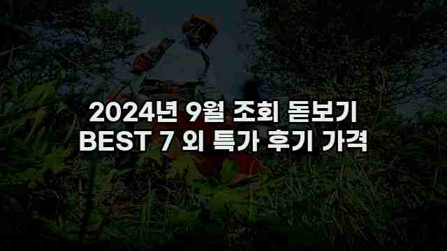 2024년 9월 조회 돋보기 BEST 7 외 특가 후기 가격