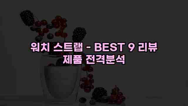 워치 스트랩 - BEST 9 리뷰 제품 전격분석