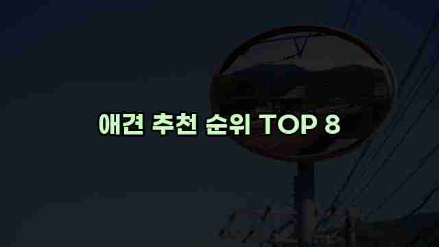 애견 추천 순위 TOP 8