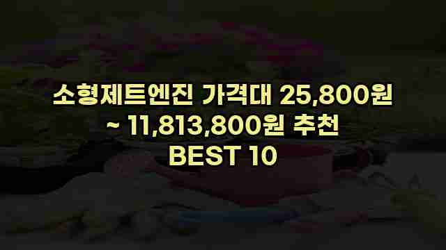 소형제트엔진 가격대 25,800원 ~ 11,813,800원 추천 BEST 10